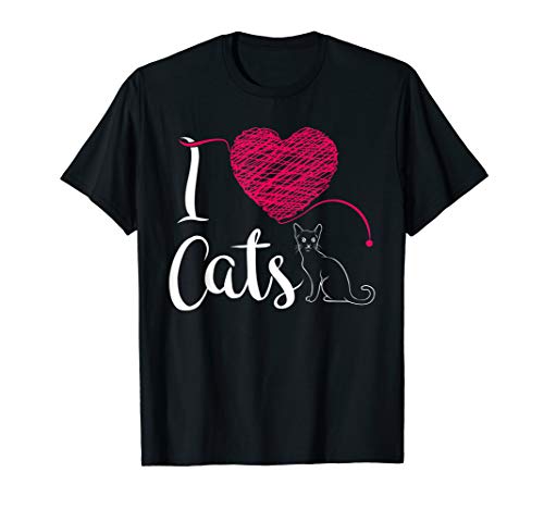 I Love Cats & Kittens - Cat Lover Gift T-Shirt