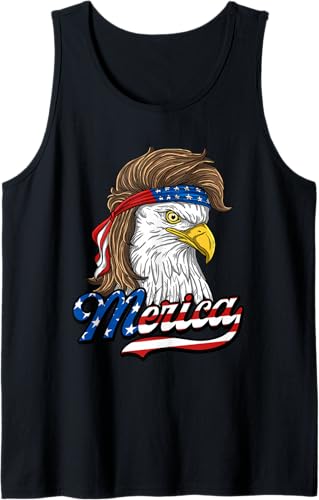 Merica - Patriotic USA Eagle Of Freedom - 4th of July Tank Top