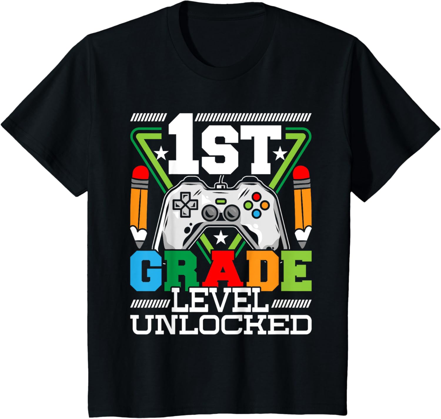 1st Grade Level Unlocked - First Day Of School Video Game T-Shirt