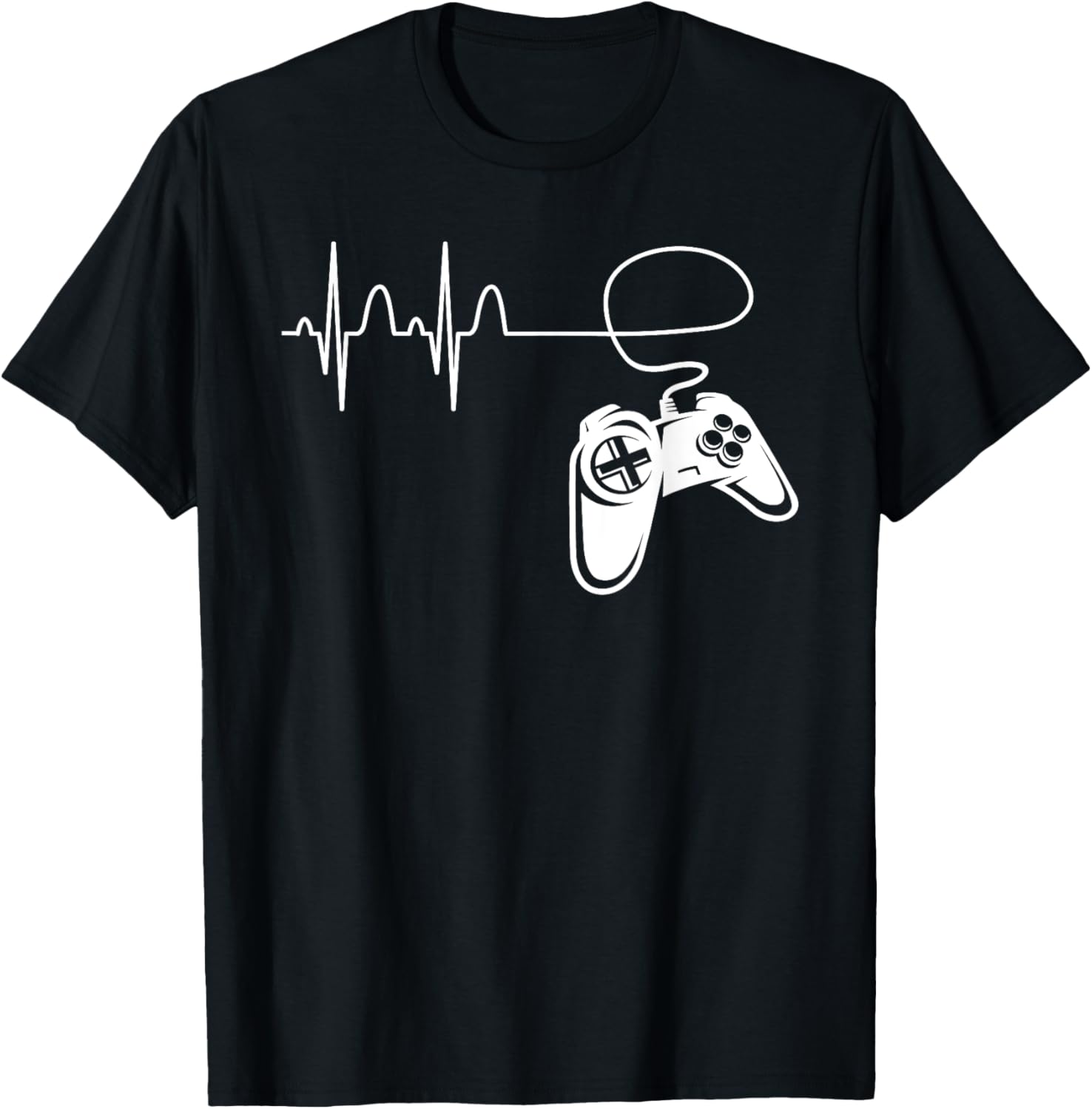 Gamer Heartbeat ECG - Gaming Controller Video Games T-Shirt