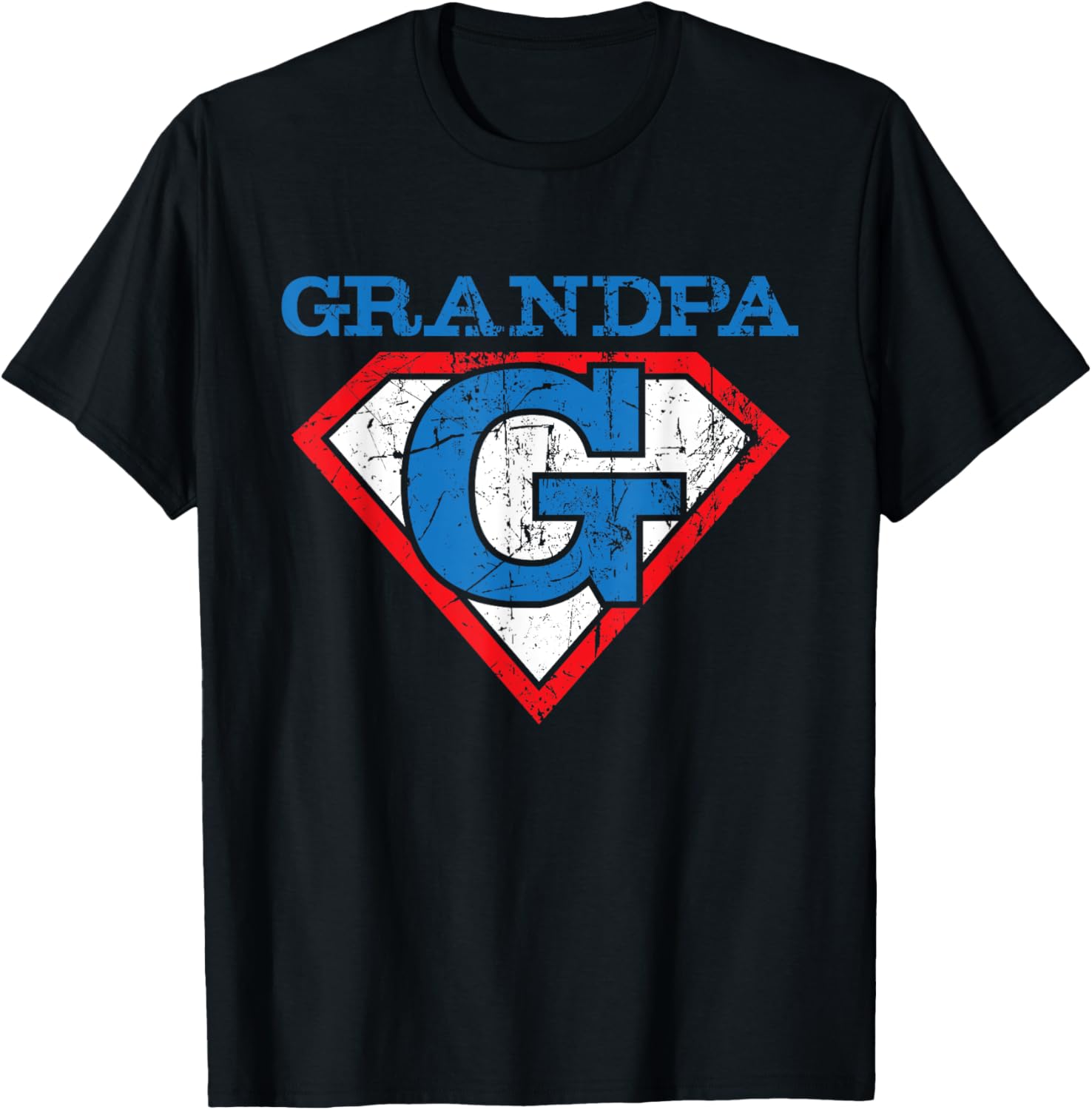 Grandpa Superhero Granddad Papa Pops T-Shirt