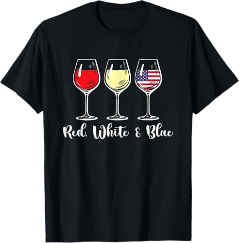 Red White Blue - USA American Flag 4th of July Fourth T-Shirt