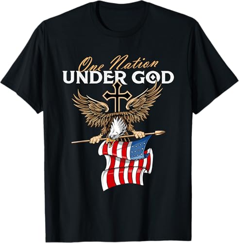 Patriotic Bald Eagle - USA American Flag 4th of July Fourth T-Shirt