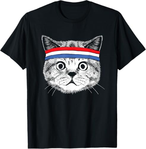 Patriotic Cat July Fourth - USA American Flag 4th of July T-Shirt