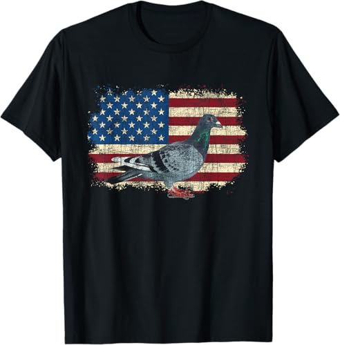 Patriotic Pigeon - 4th Of July Fourth Pigeon Breeder Racing T-Shirt