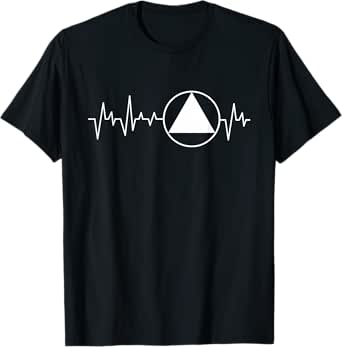 sobriety heartbeat - sober recovery abstinence aa na t-shirt