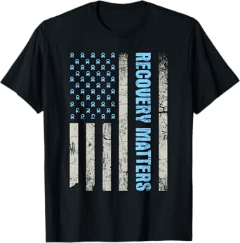 recovery matters - sobriety anniversary sober aa na t-shirt