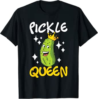 Pickle Queen - Cucumber Vegetable Vegetarian Gardener Vegan T-Shirt