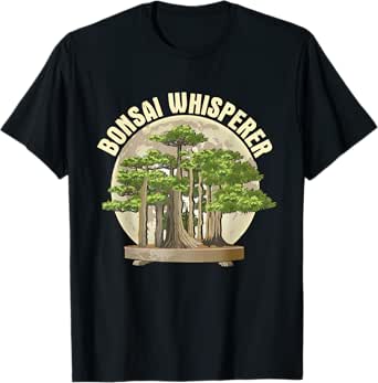Bonsai Whisperer - Retro Gardener Nature Bonsai Tree Lover T-Shirt