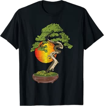 Aesthetic Retro Bonsai Tree - Nature Lover Gardener Planting T-Shirt