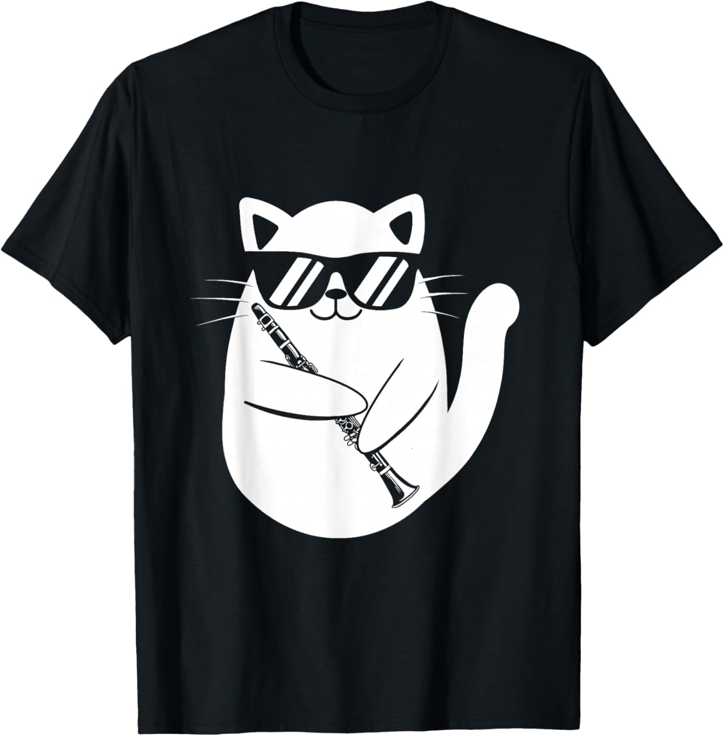 Clarinet Player - Cat Clarinetist Music Lover Marching Band T-Shirt