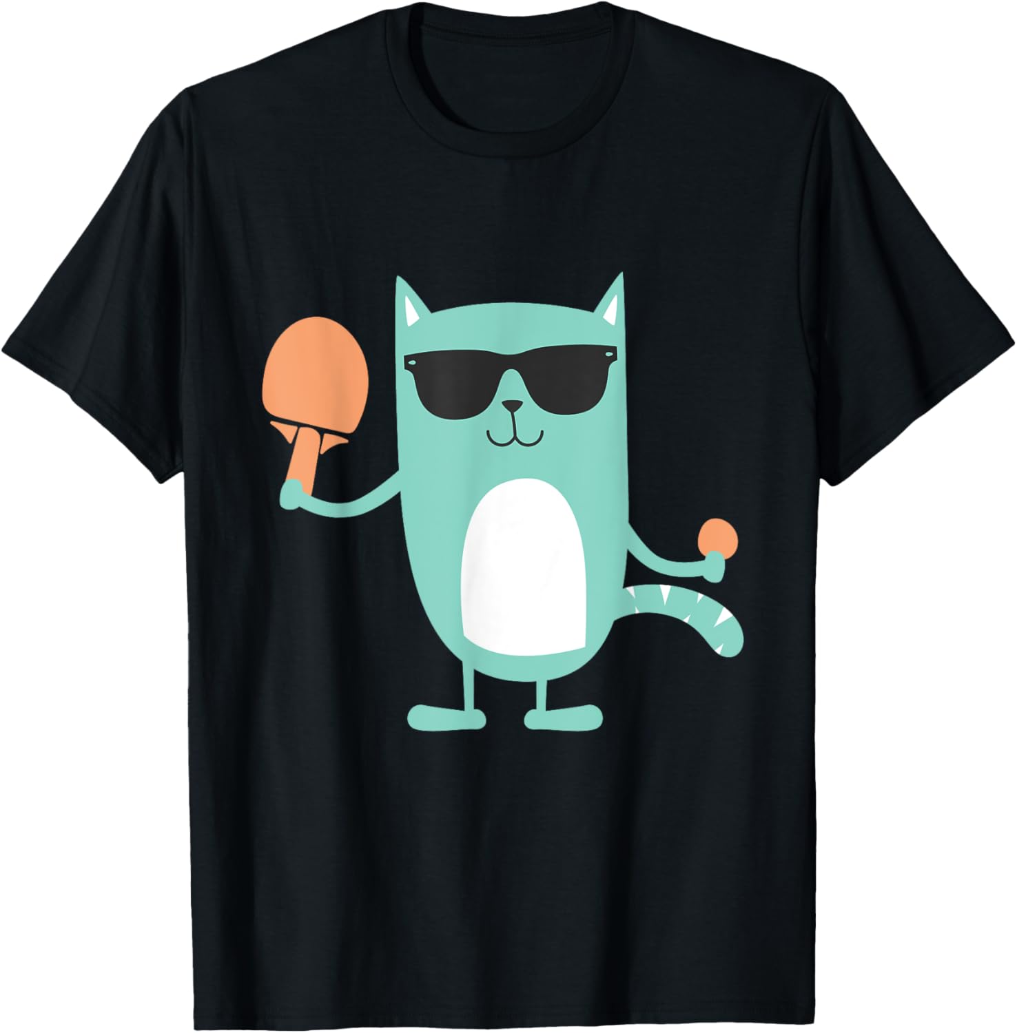 Cat Ping Pong Player - Paddle Game Sports Tournament Lover T-Shirt
