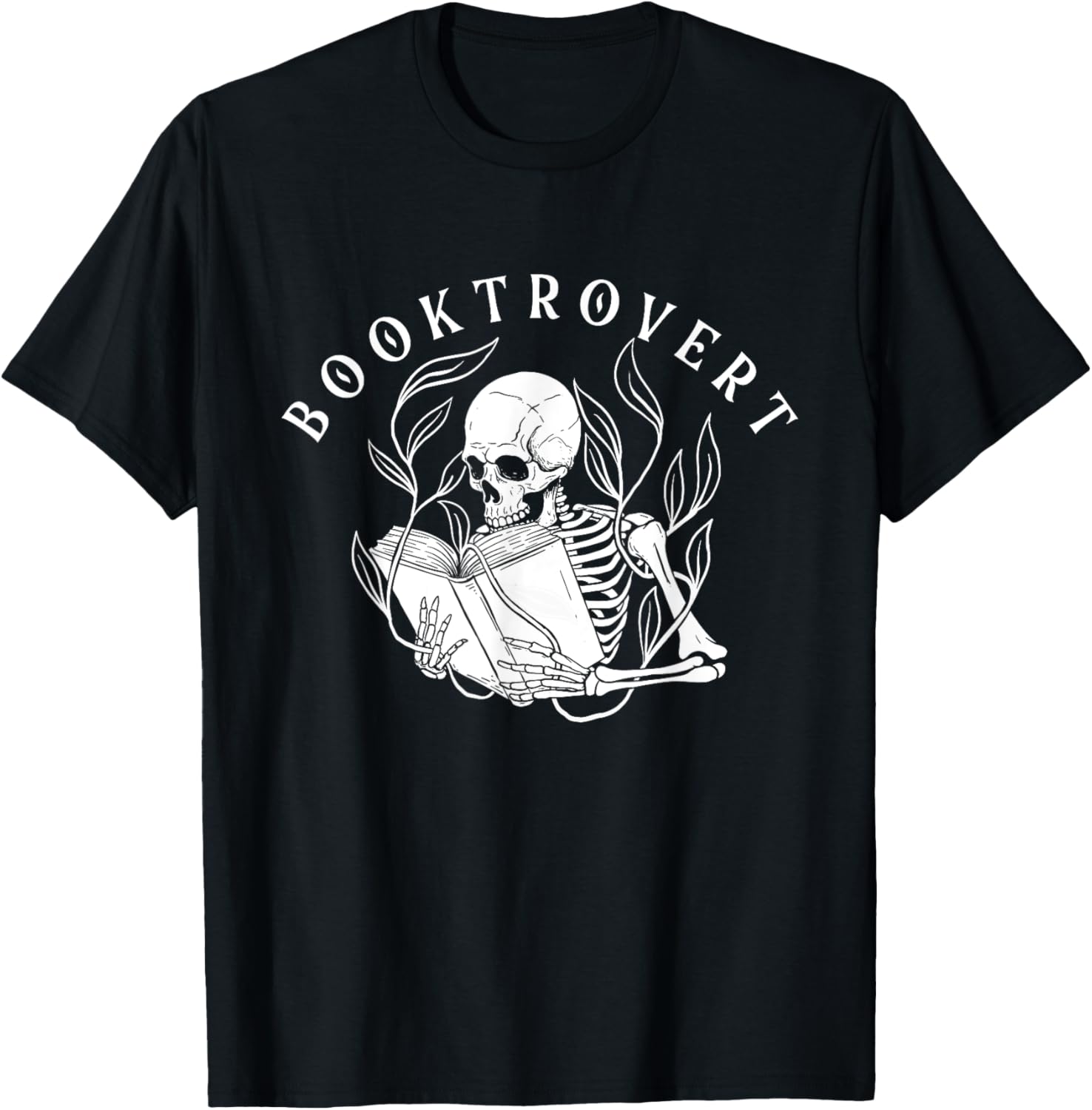 Booktrovert - Skeleton Book Lover Bookish Bookworm Reading T-Shirt