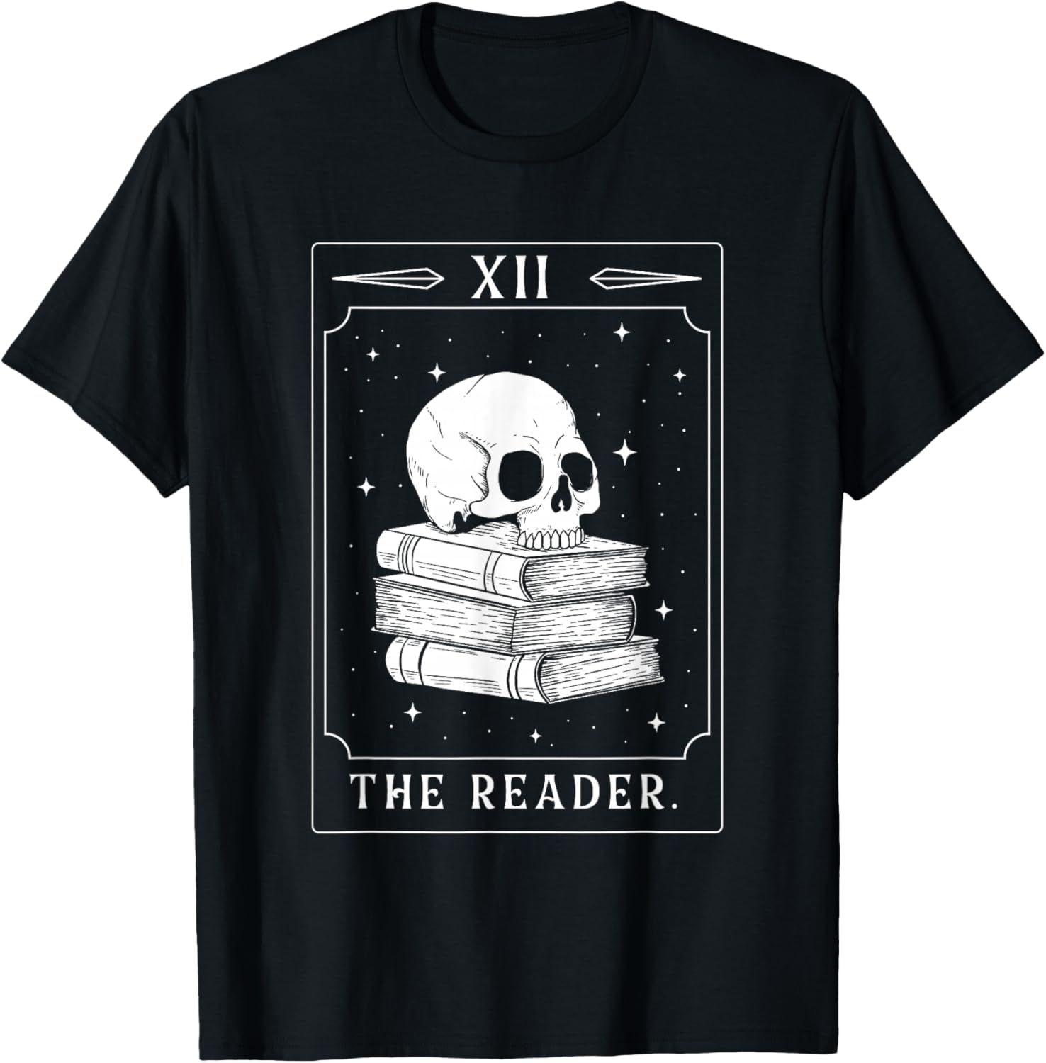 The Reader - Skull Books Book Lover Bookworm Bookish Library T-Shirt