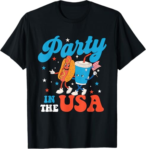 Party In The USA - USA American Flag 4th Of July Fourth T-Shirt