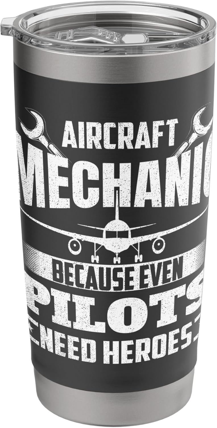 Aircraft Mechanic - Airplane Maintenance Engineer Aviation Stainless Steel Insulated Tumbler