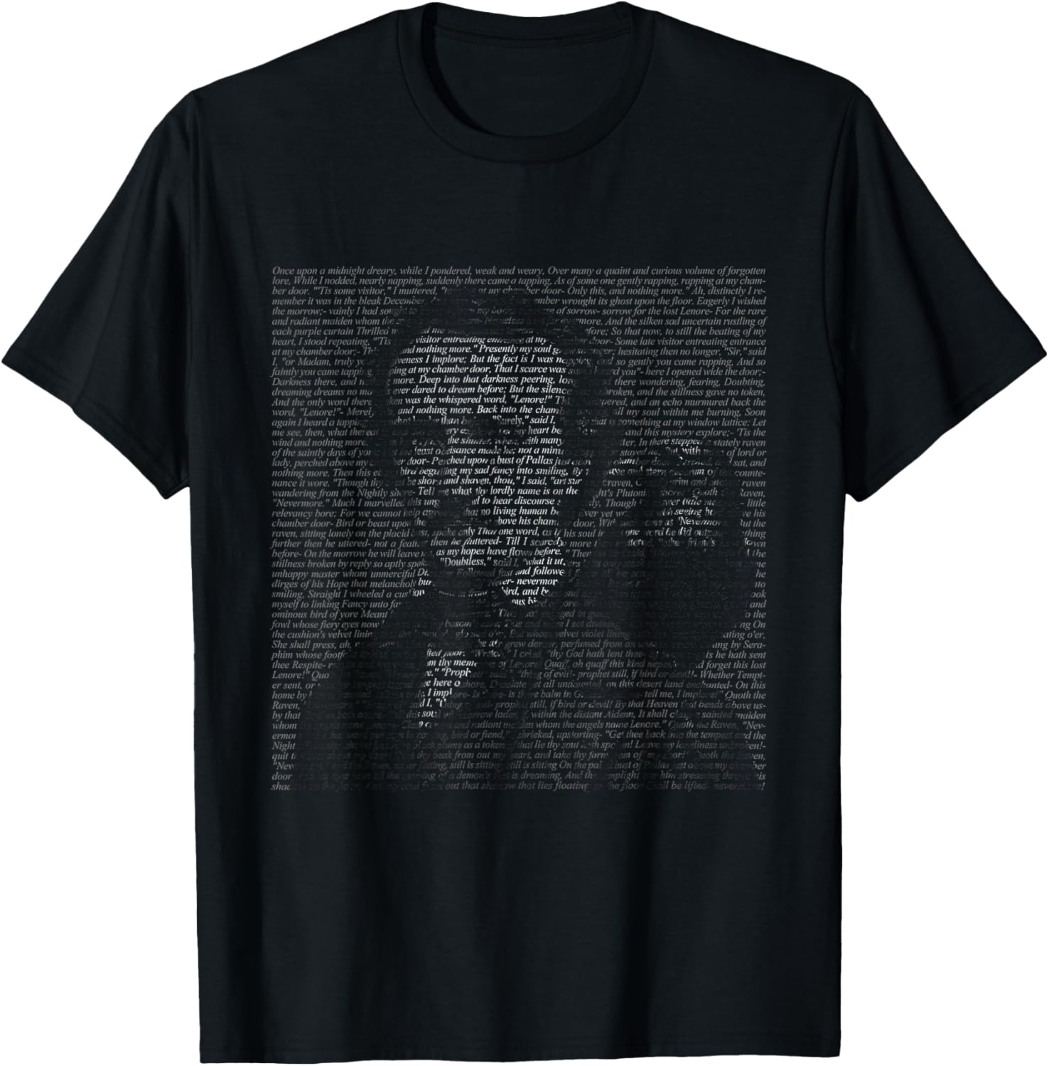 Edgar Allen Poe & Raven - Reading Bookworm Reader T-Shirt